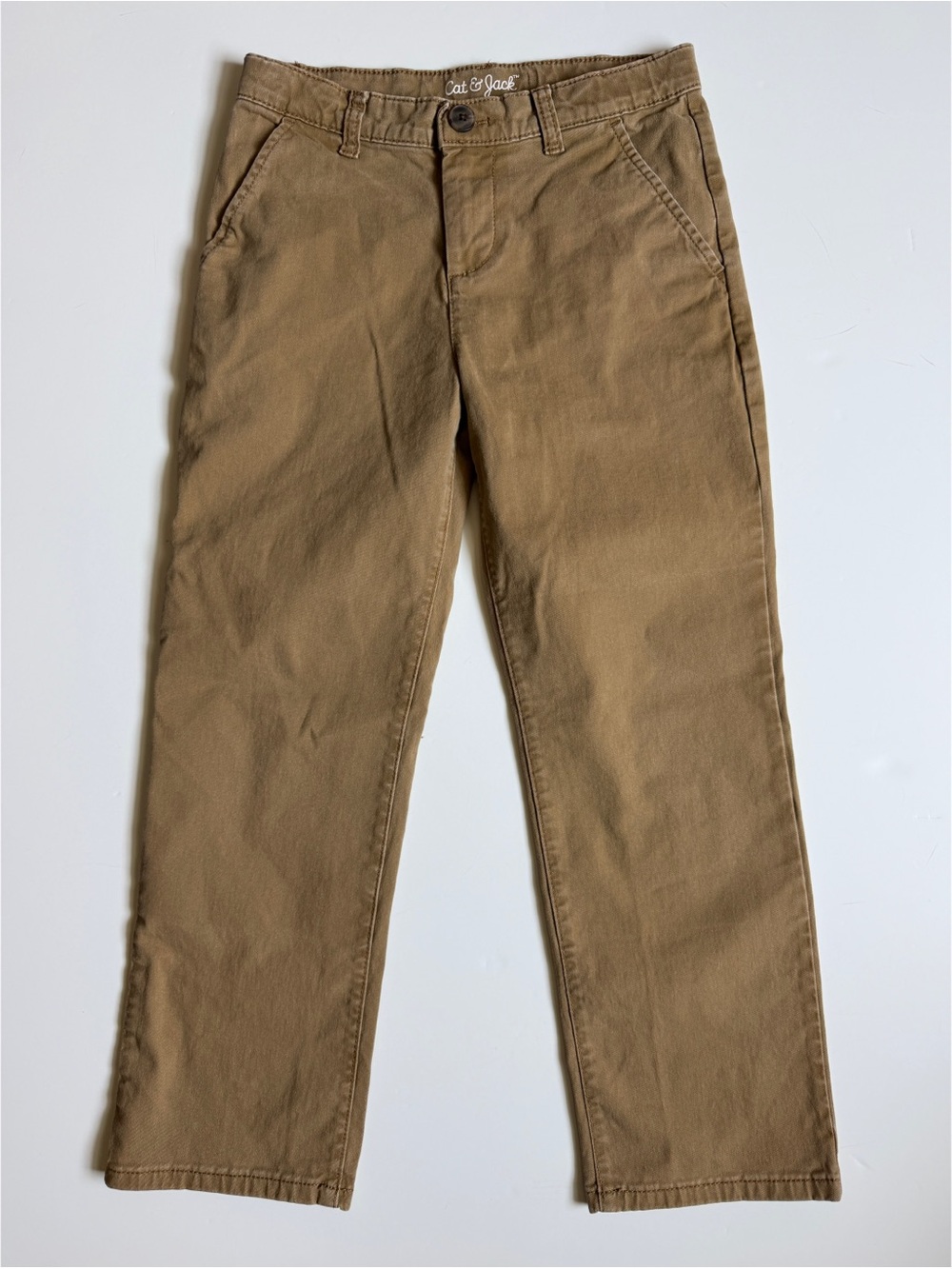 Bundle Cat & Jack Straight Leg Chino Pants Boys Size 10 Blue and Khaki - Picture 4 of 11